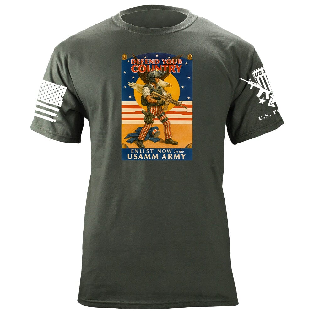USAMM Army Uncle Sam Version 2 T-Shirt Shirts 86377-S-MG