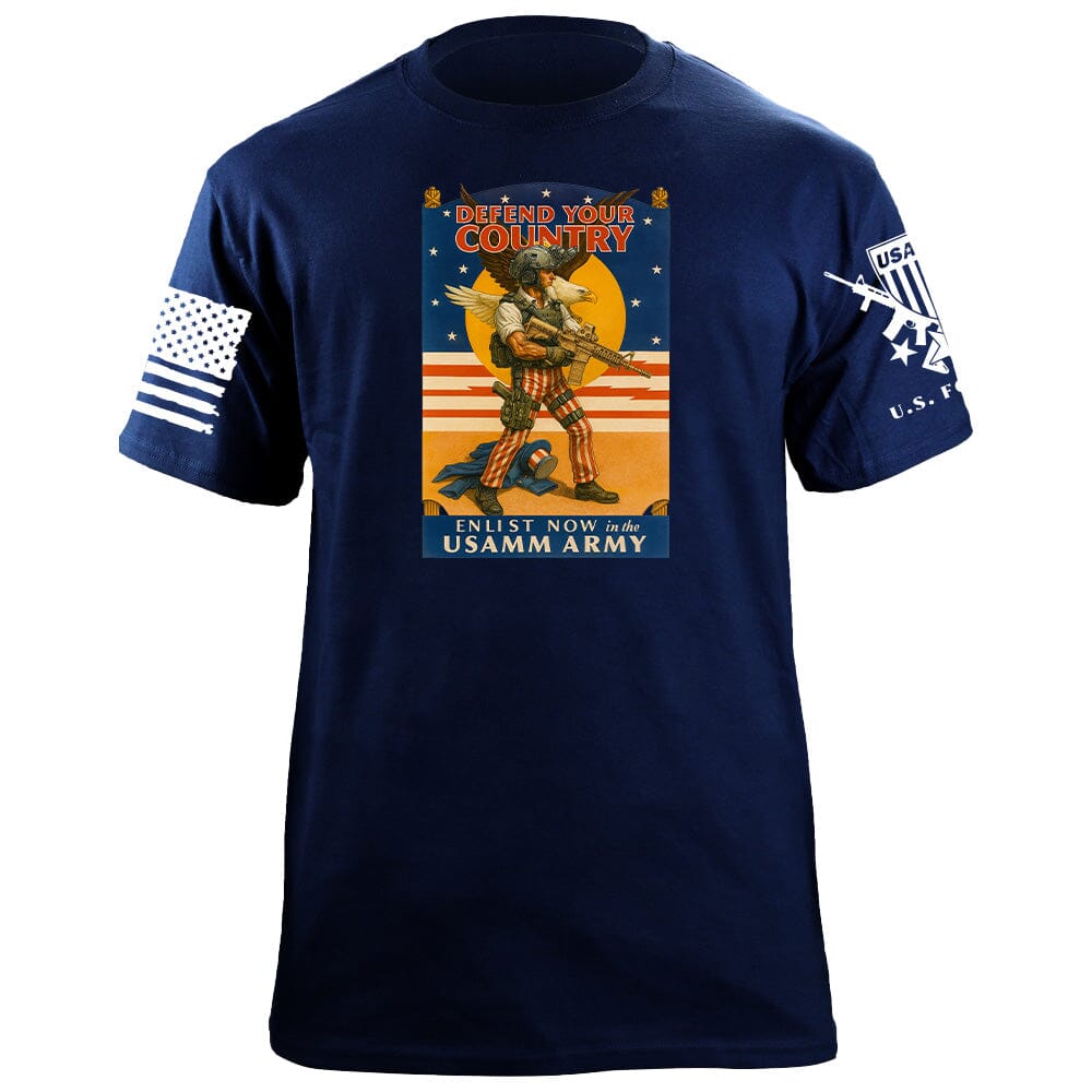 USAMM Army Uncle Sam Version 2 T-Shirt Shirts 86377-S-NAVY