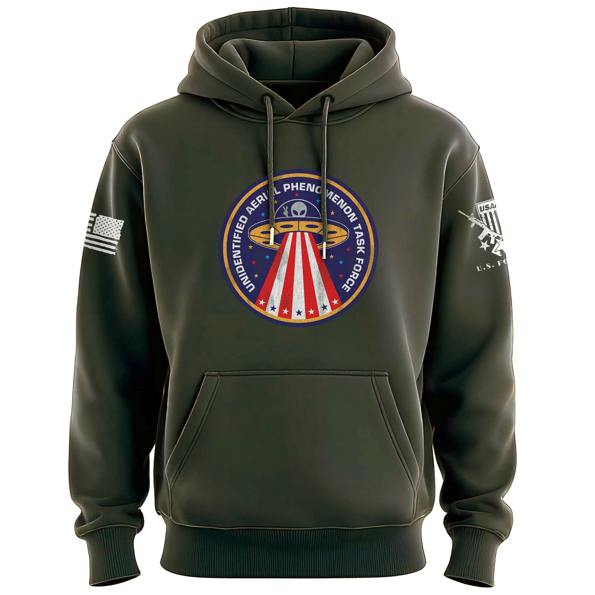 Unidentified Aerial Phenomenon Task Force Circle Graphic Hoodie Hoodies 100362-S-MG