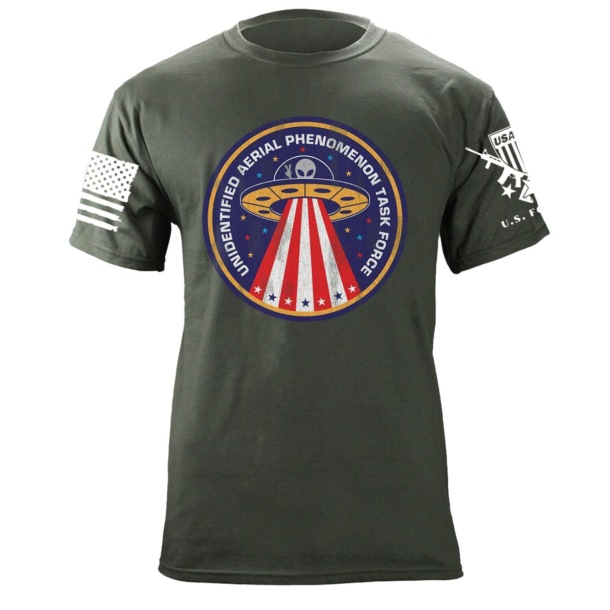Unidentified Aerial Phenomenon Task Force Circle Graphic T-Shirt Shirts 87242-3XL-MG