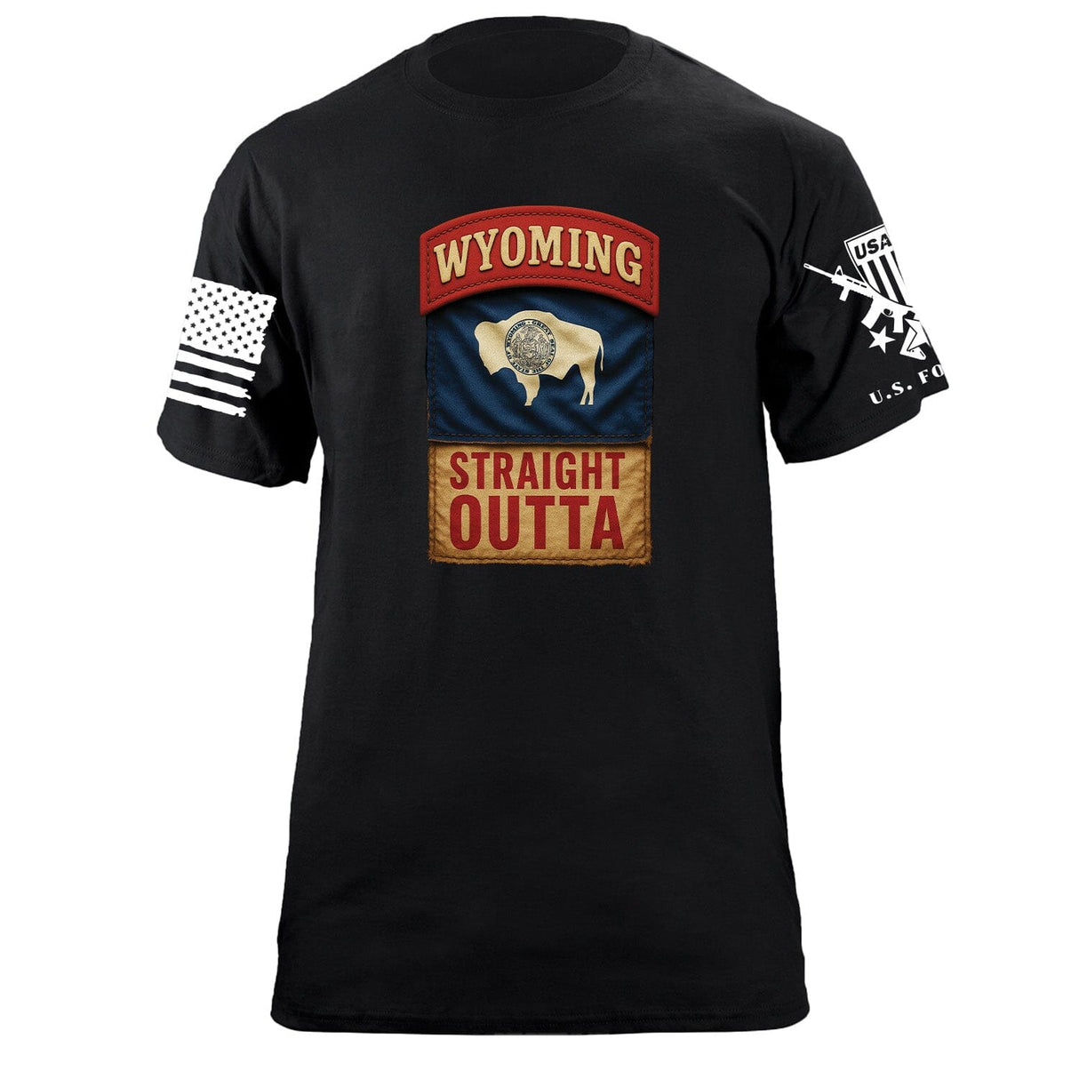 State Tab Shirt: Wyoming Shirts 86425-S-BK