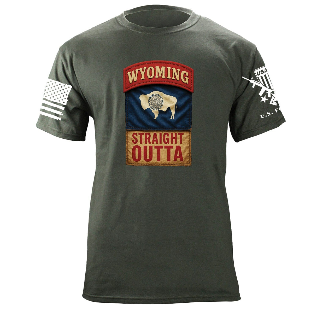 State Tab Shirt: Wyoming Shirts 86425-S-MG