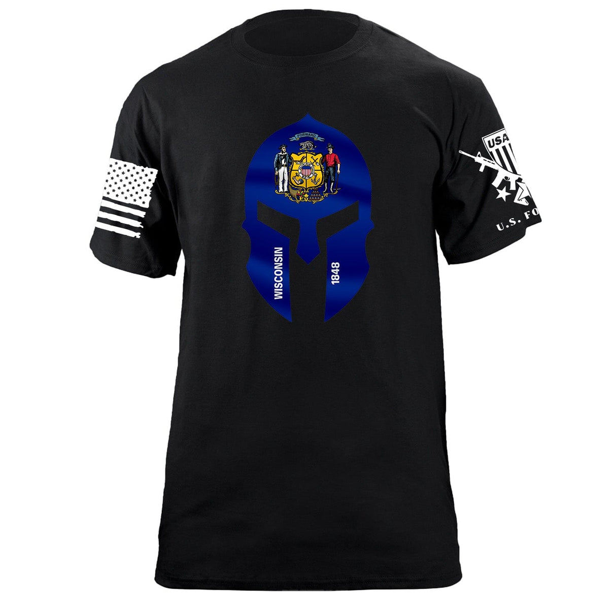 Wisconsin Spartan T-Shirt Shirts 88012-S-BK