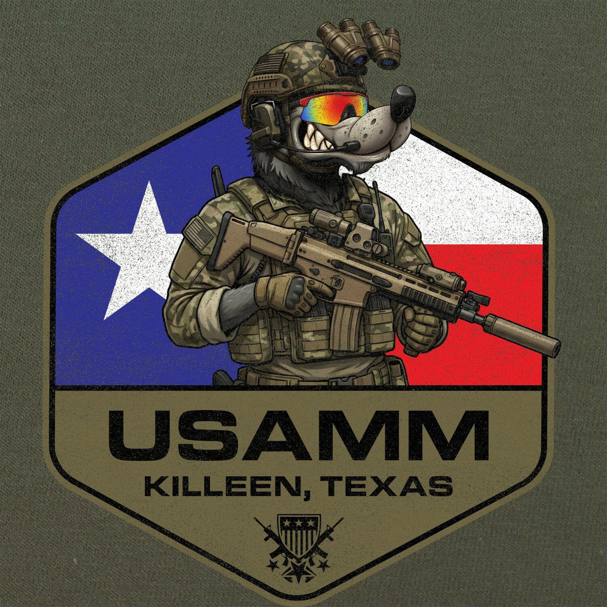USAMM Wolf Operator T-Shirt Shirts