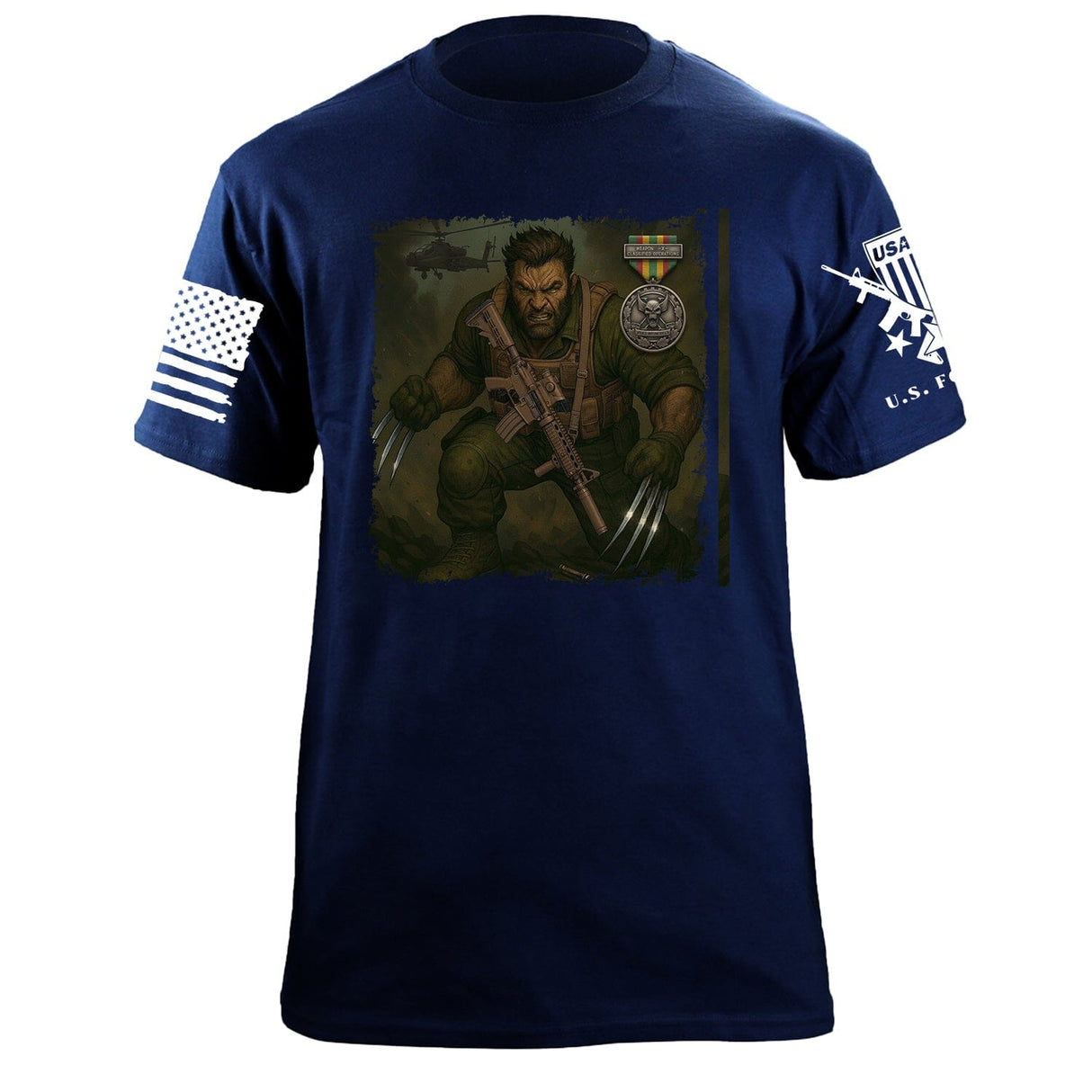 Wolverine T-Shirt Shirts 87411-S-NAVY