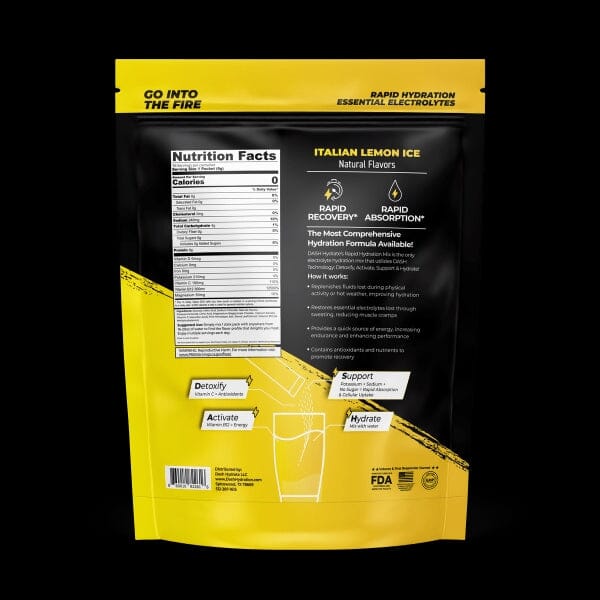 Sugar-Free Electrolyte Powder | Italian Lemon Ice Hydration and MREs