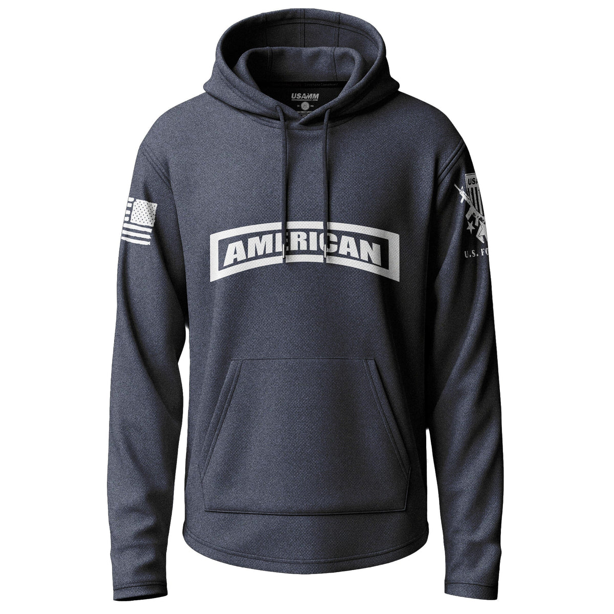 American Tab White Lightweight Hoodie Lightweight Hoodie 90101-S-NAVY-THIN