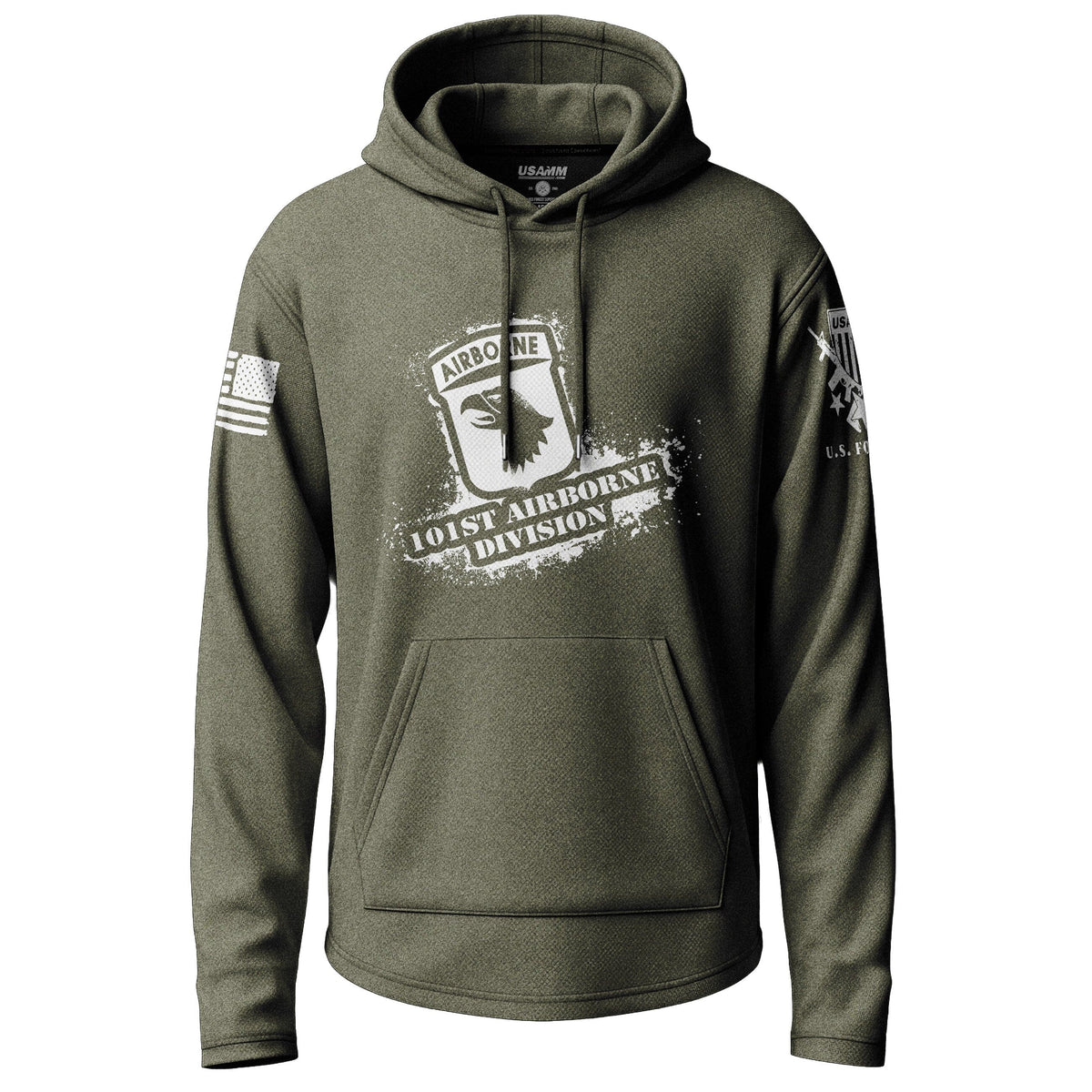 101st Airborne Division Graphic Stencil Lightweight Hoodie Lightweight Hoodie 90140-S-MG-THIN