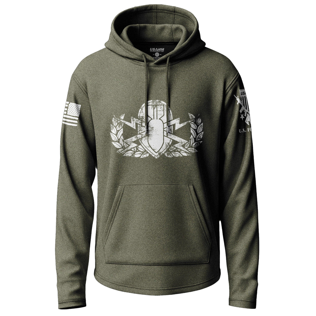 Army EOD Distressed Badge Lightweight Hoodie Lightweight Hoodie 90133-S-MG-THIN