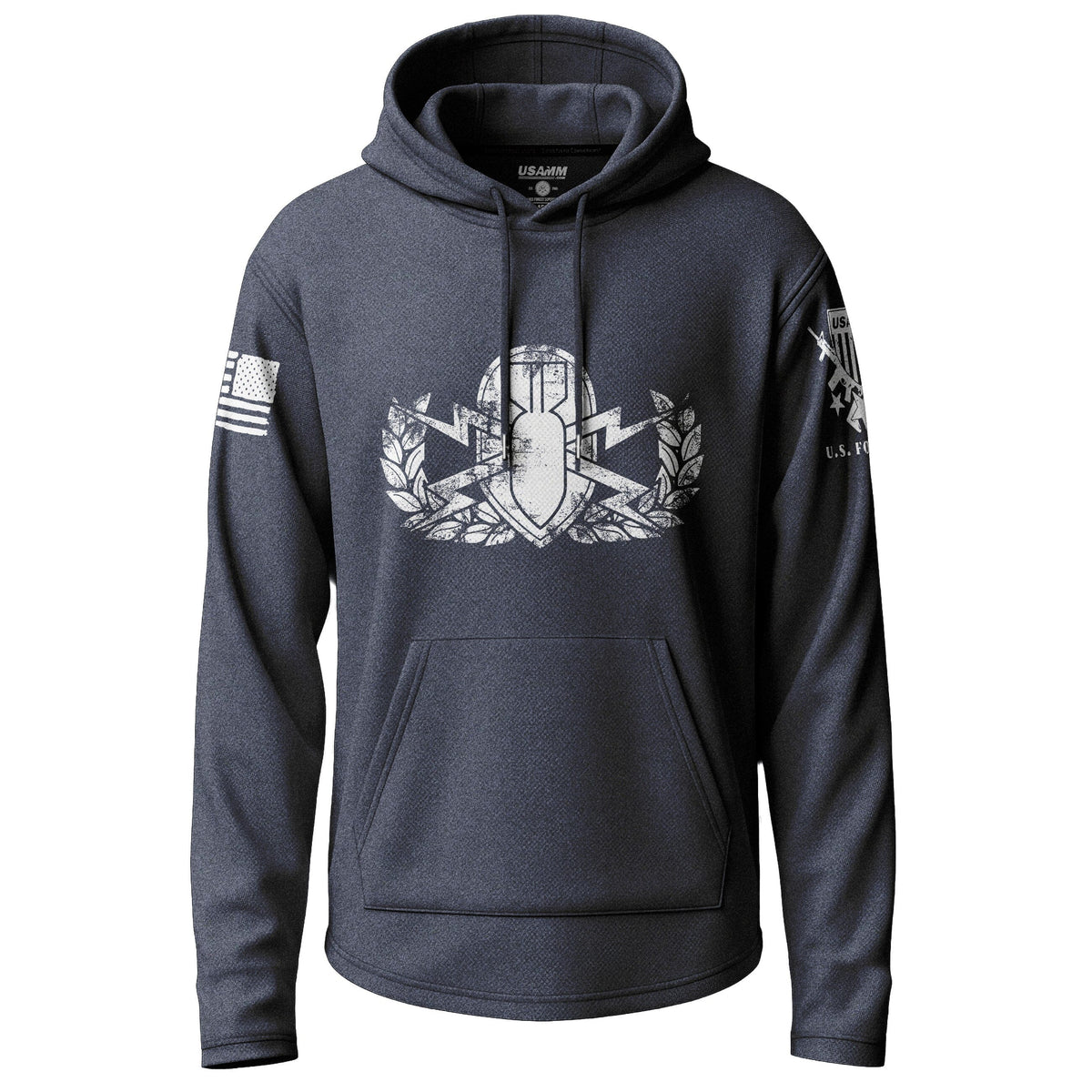 Army EOD Distressed Badge Lightweight Hoodie Lightweight Hoodie 90133-S-NAVY-THIN