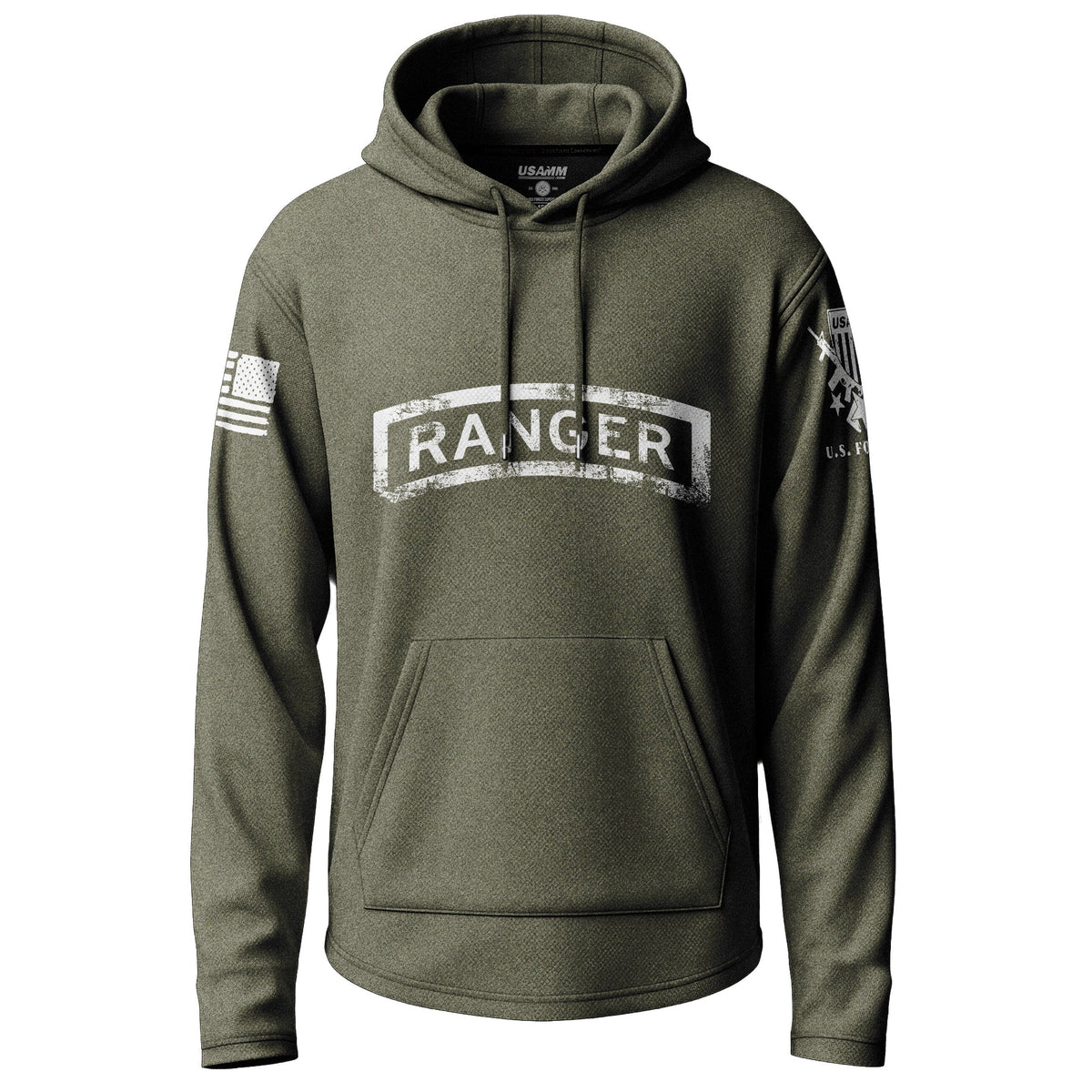 Army Ranger Tab SP White Graphic Lightweight Hoodie Lightweight Hoodie 90127-S-MG-THIN