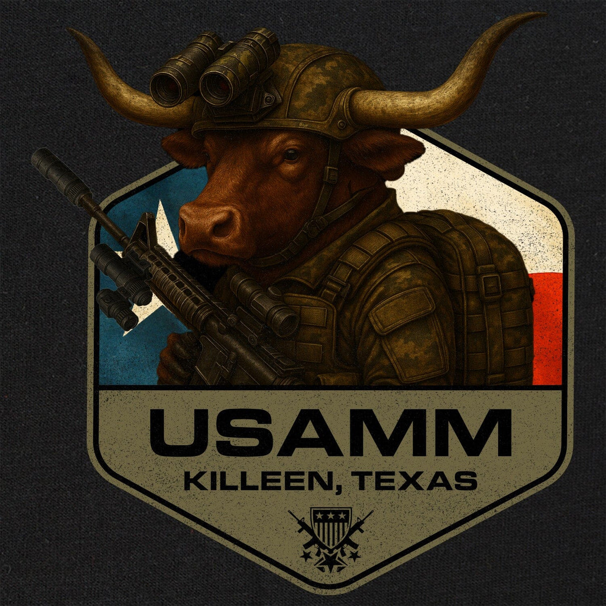 Bull Operator Polygon Texas T-Shirt Shirts