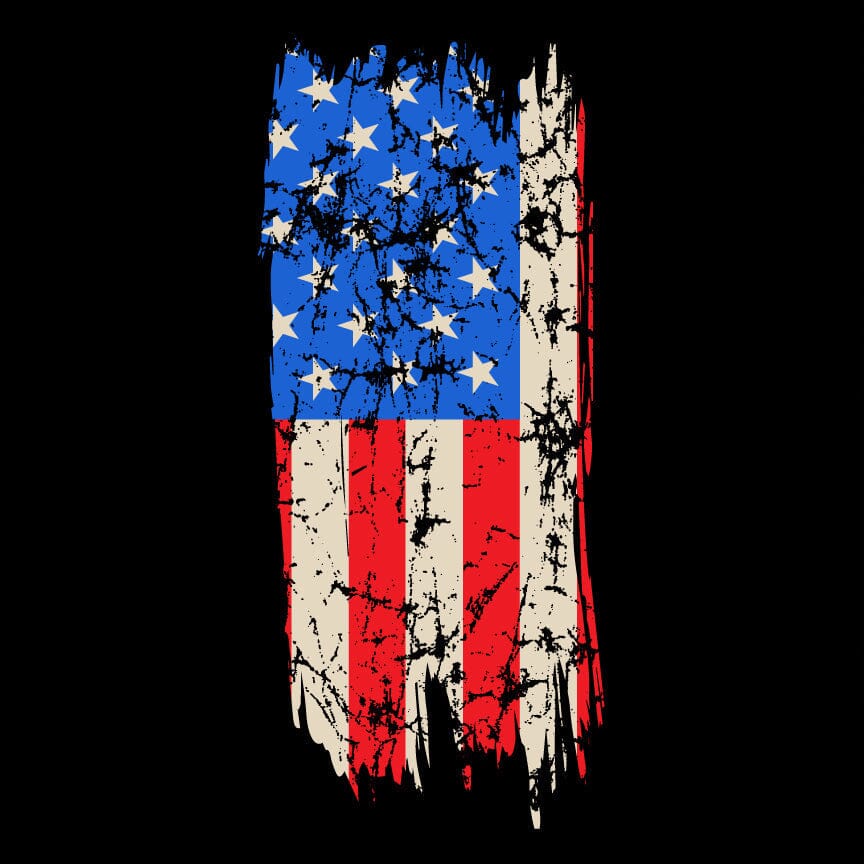 Distressed Vertical US Flag T-Shirt Shirts