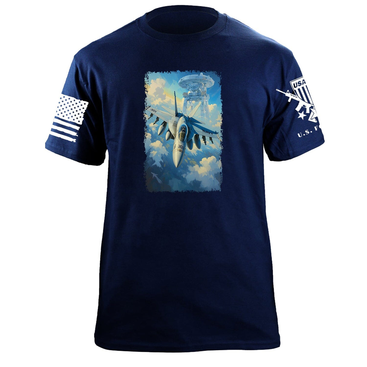 F18 Aliens T-Shirt Shirts 87380-S-NAVY