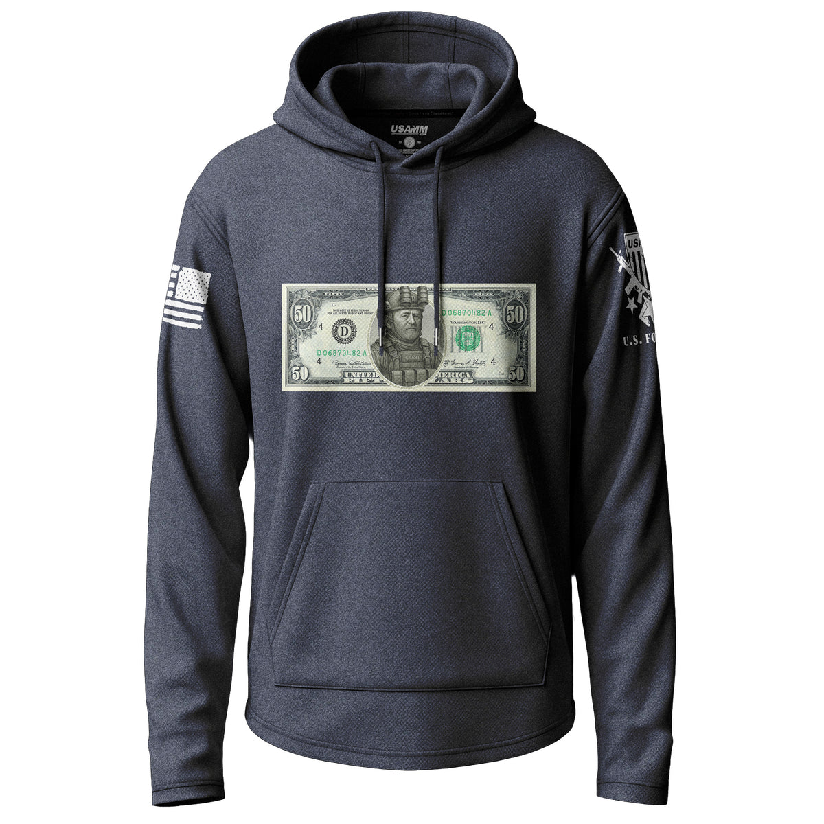 Grant 50 Dollar Bill Lightweight Hoodie