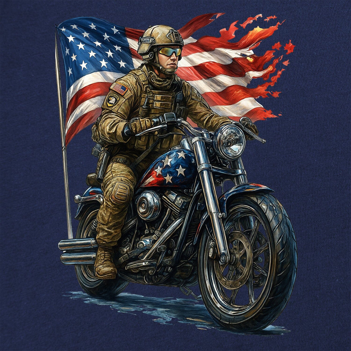 Infantry Motorcycle T-Shirt Shirts
