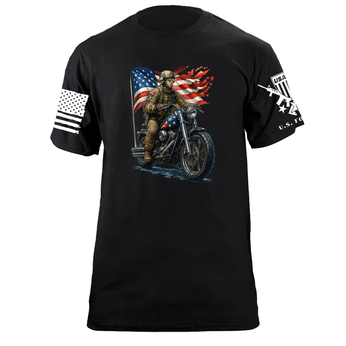 Infantry Motorcycle T-Shirt Shirts 87387-S-BK