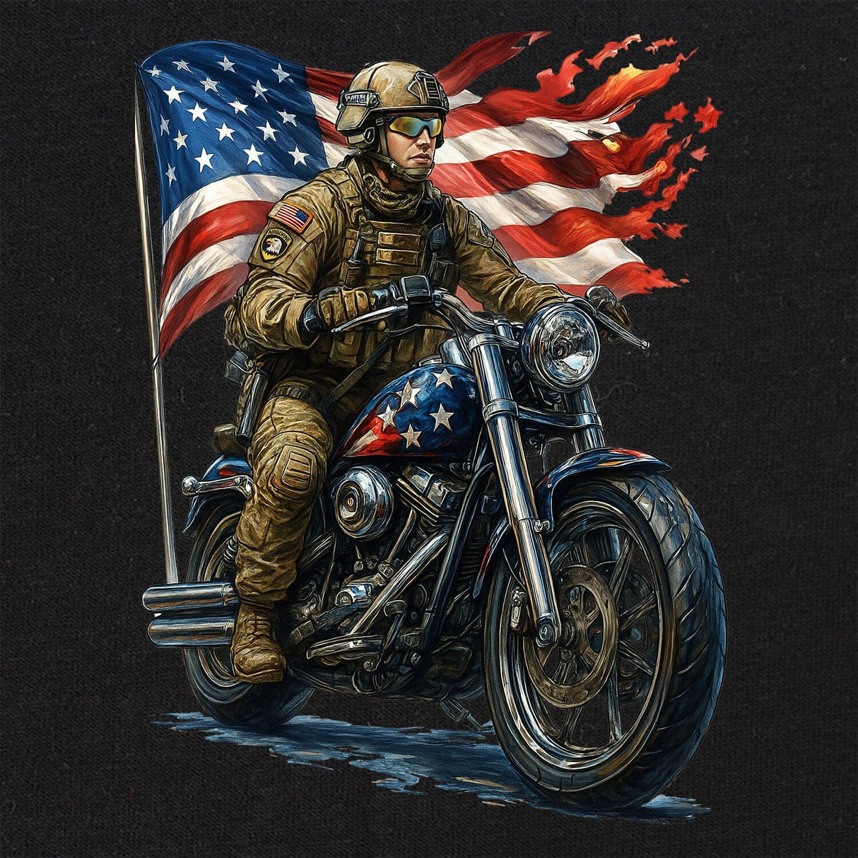 Infantry Motorcycle T-Shirt Shirts