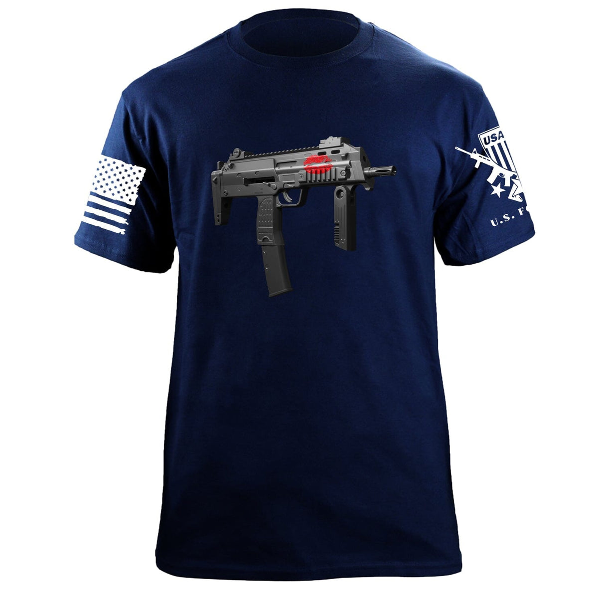 MP7 Lips T-Shirt Shirts 87361-S-NAVY