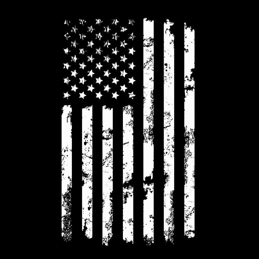 One Color US Flag Distress T-shirt Shirts