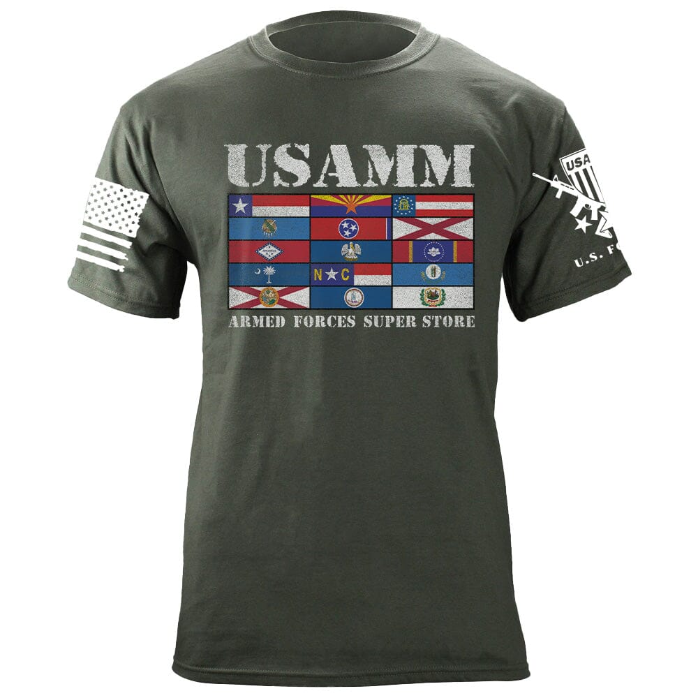 Rack State Flags USAMM T-Shirt Shirts 87122-3XL-MG