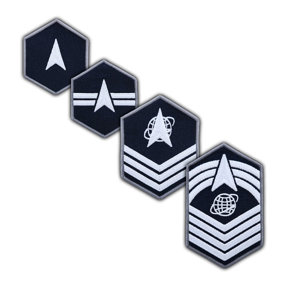 Space Force Chevron Embroidered Enlisted Rank - Small Size Rank