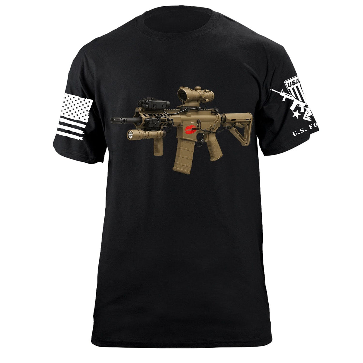Rifle Kiss T-Shirt Shirts 87366-S-BK