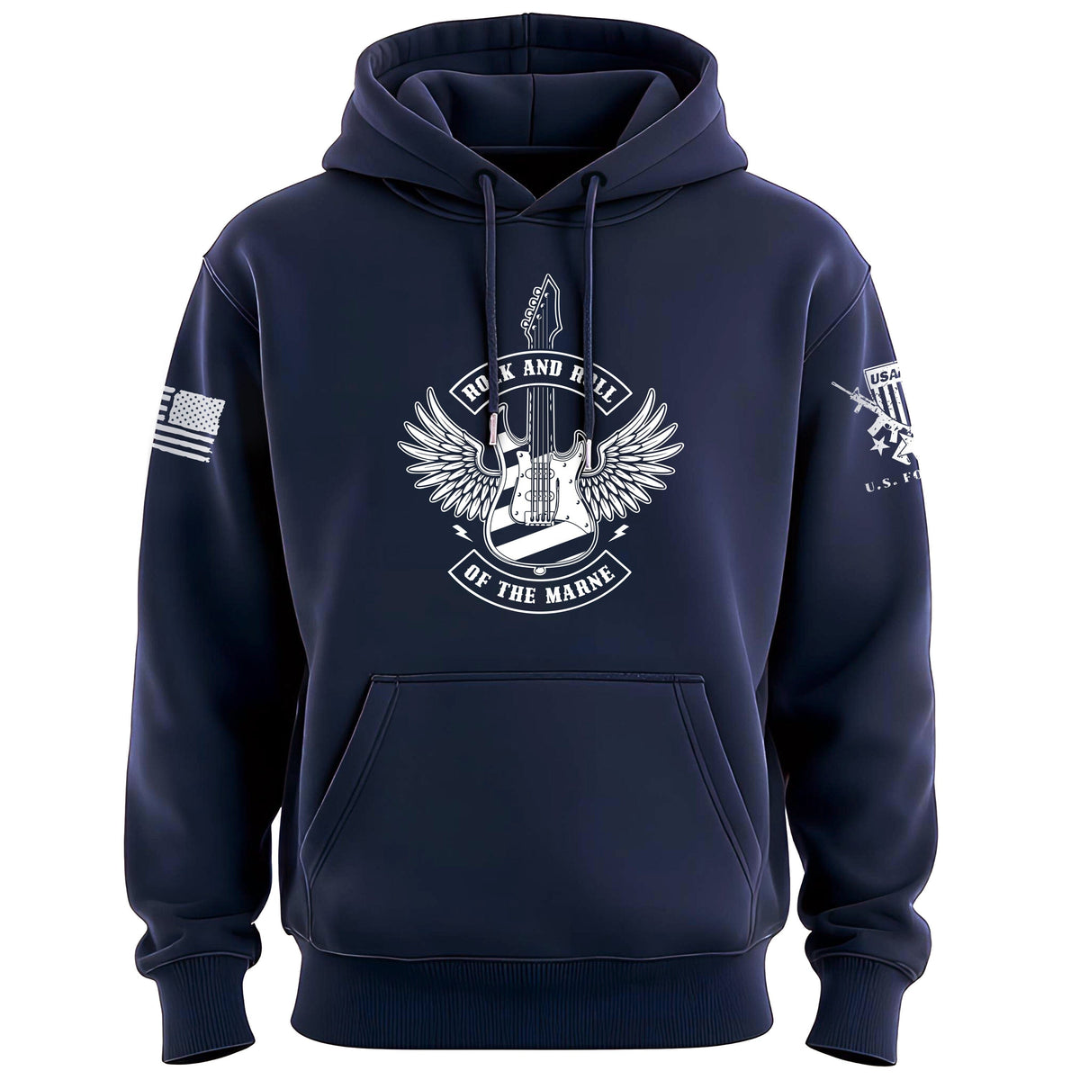 Rock and Roll of The Marne Hoodie Hoodies 100233-S-NAVY