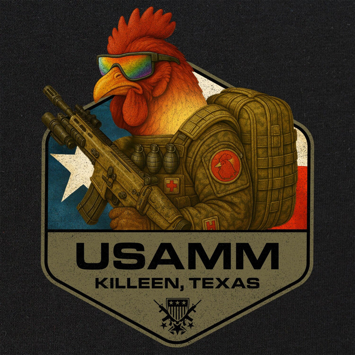 Rooster Operator Polygon Texas T-Shirt Shirts