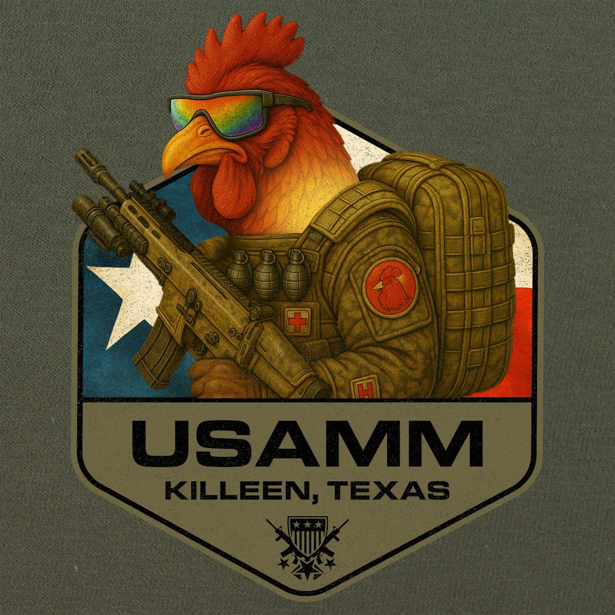 Rooster Operator Polygon Texas T-Shirt Shirts