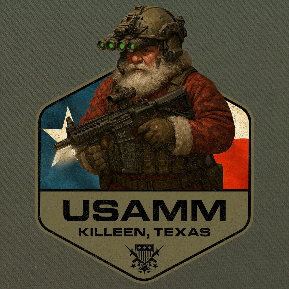 Santa Operator Polygon Texas T-Shirt Shirts