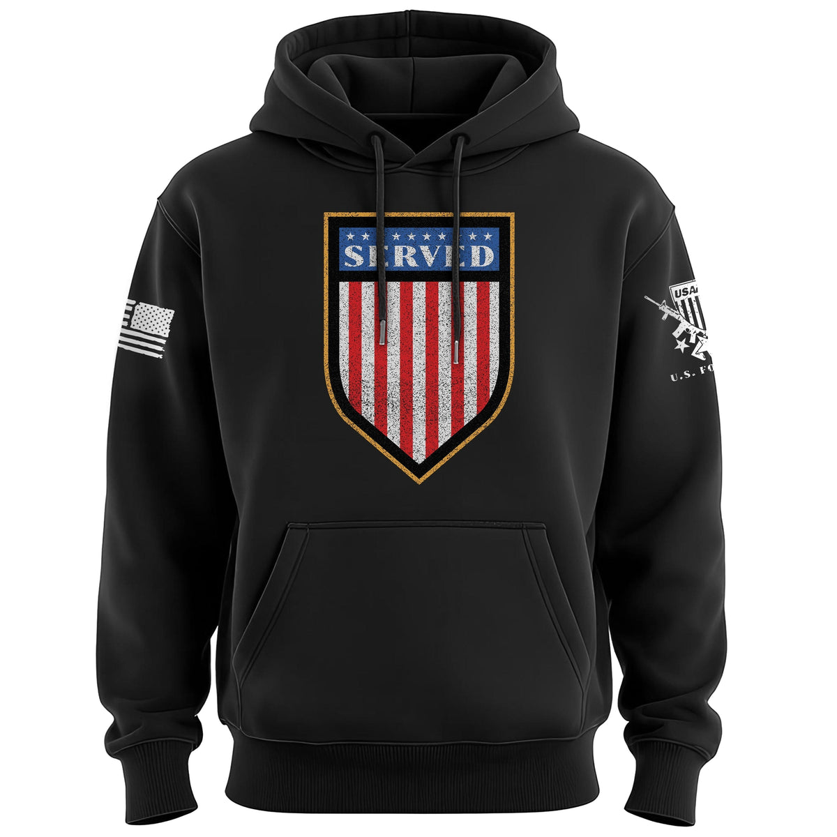 Served Shield Hoodie Hoodies 100239-S-BK