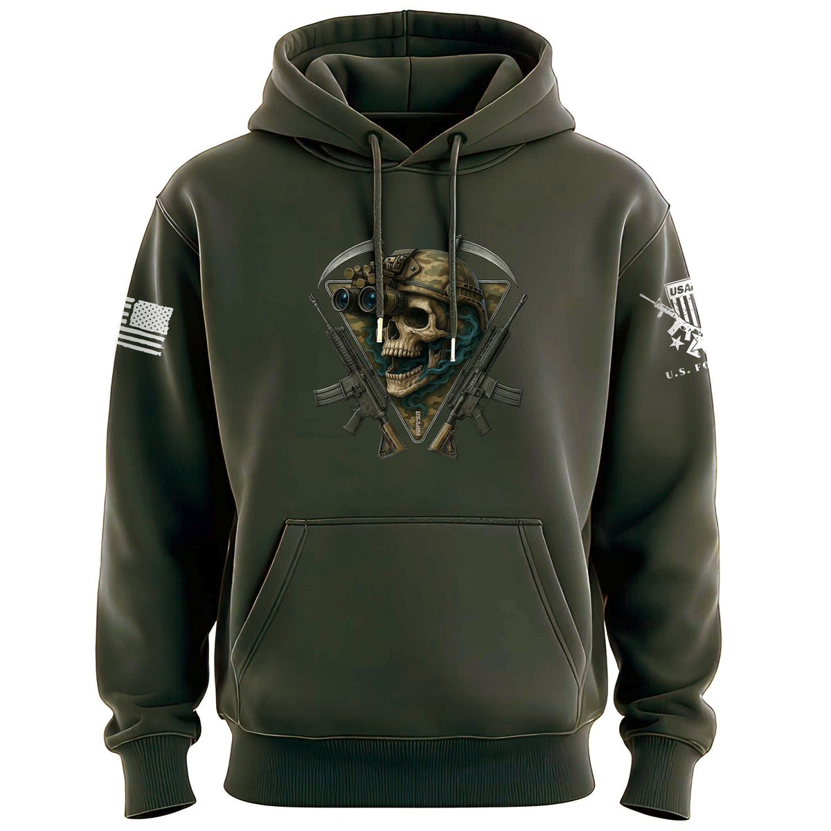 Skull Triangle Hoodie Hoodies 100251-S-MG