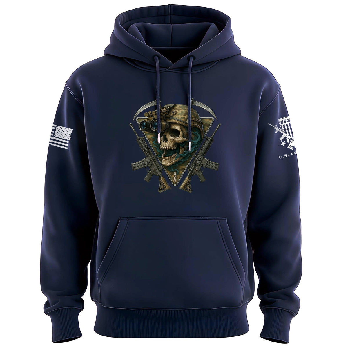 Skull Triangle Hoodie Hoodies 100251-S-NAVY