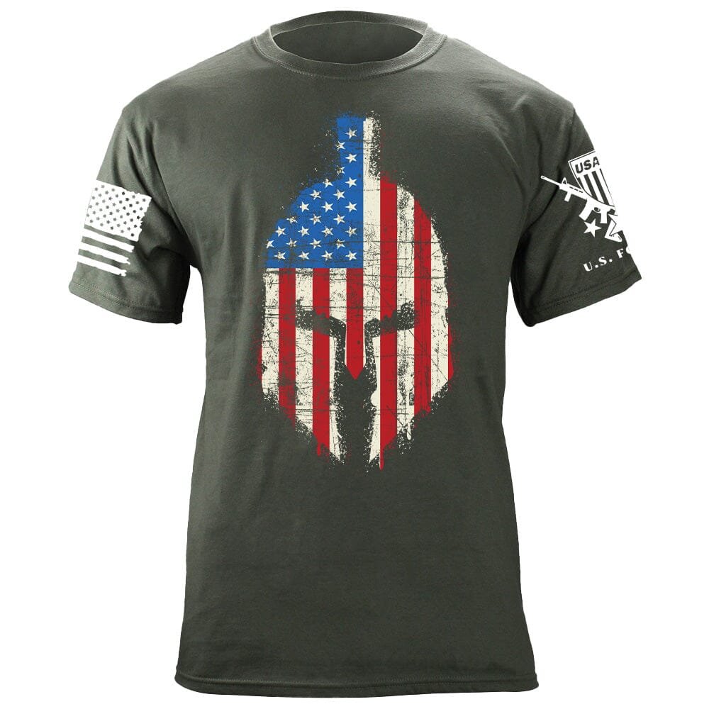 Spartan Distressed US Flag T-shirt