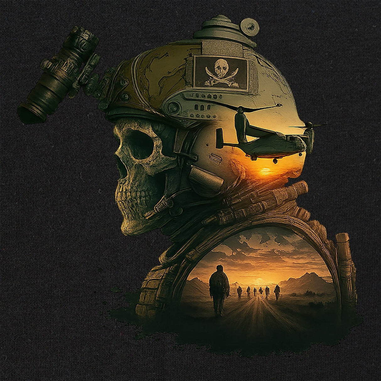 Space Force Sunset T-Shirt Shirts