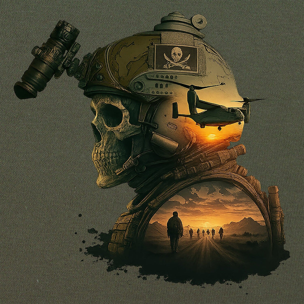 Space Force Sunset T-Shirt Shirts