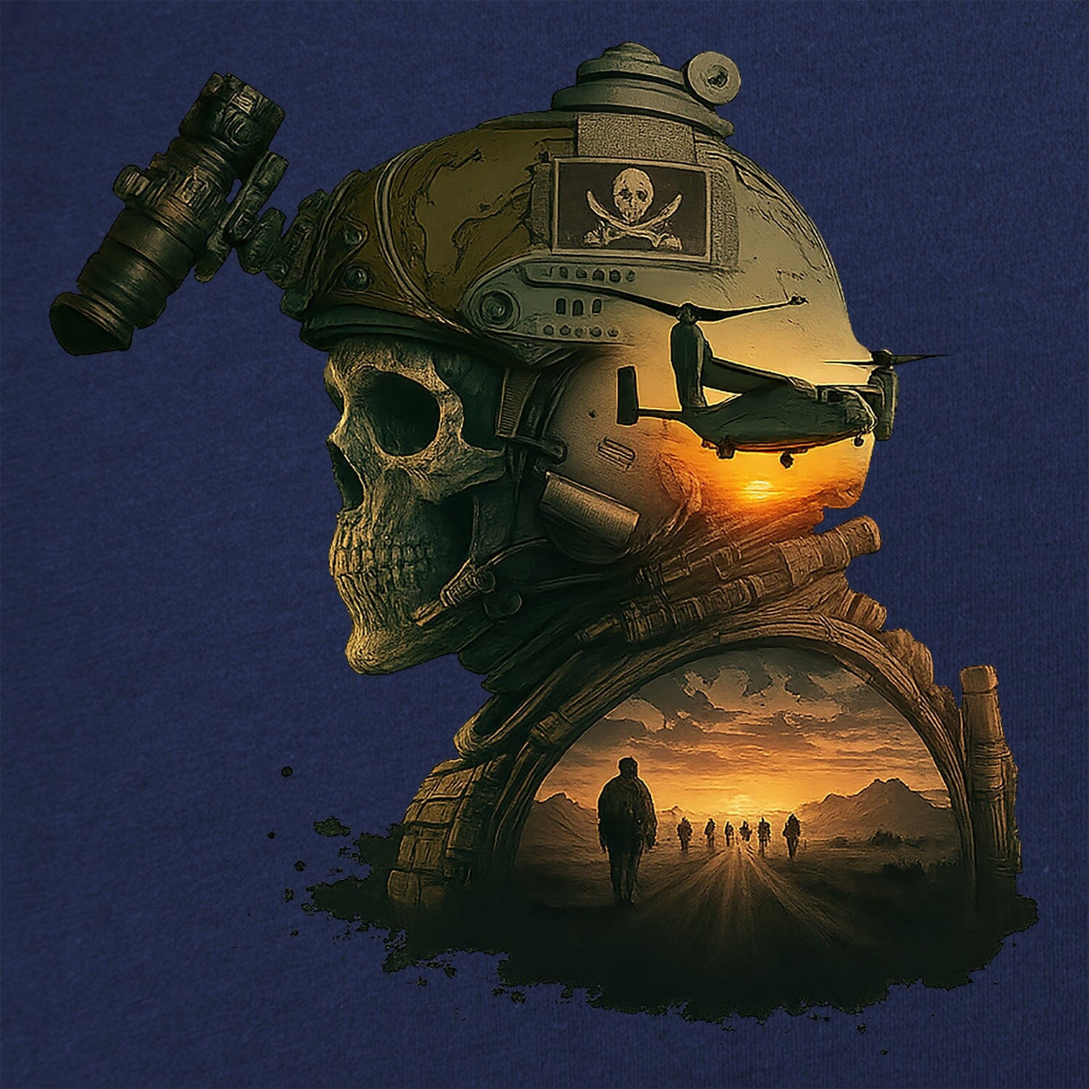 Space Force Sunset T-Shirt Shirts