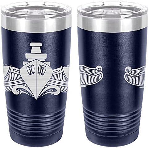 Navy Surface Warfare (Enlisted) Badge Laser Engraved 20oz Tumbler Mugs LET.0062.N
