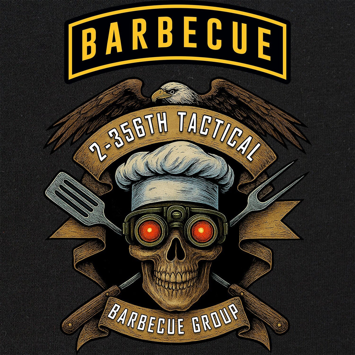 2-356th Tactical Barbecue Group T-Shirt - Eagle Shirts