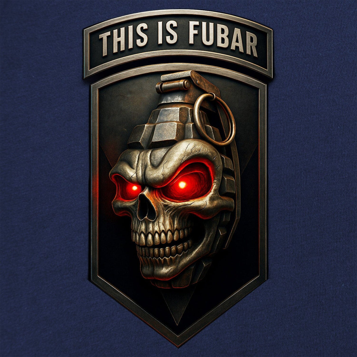This is FUBAR Skull Grenade T-Shirt Shirts