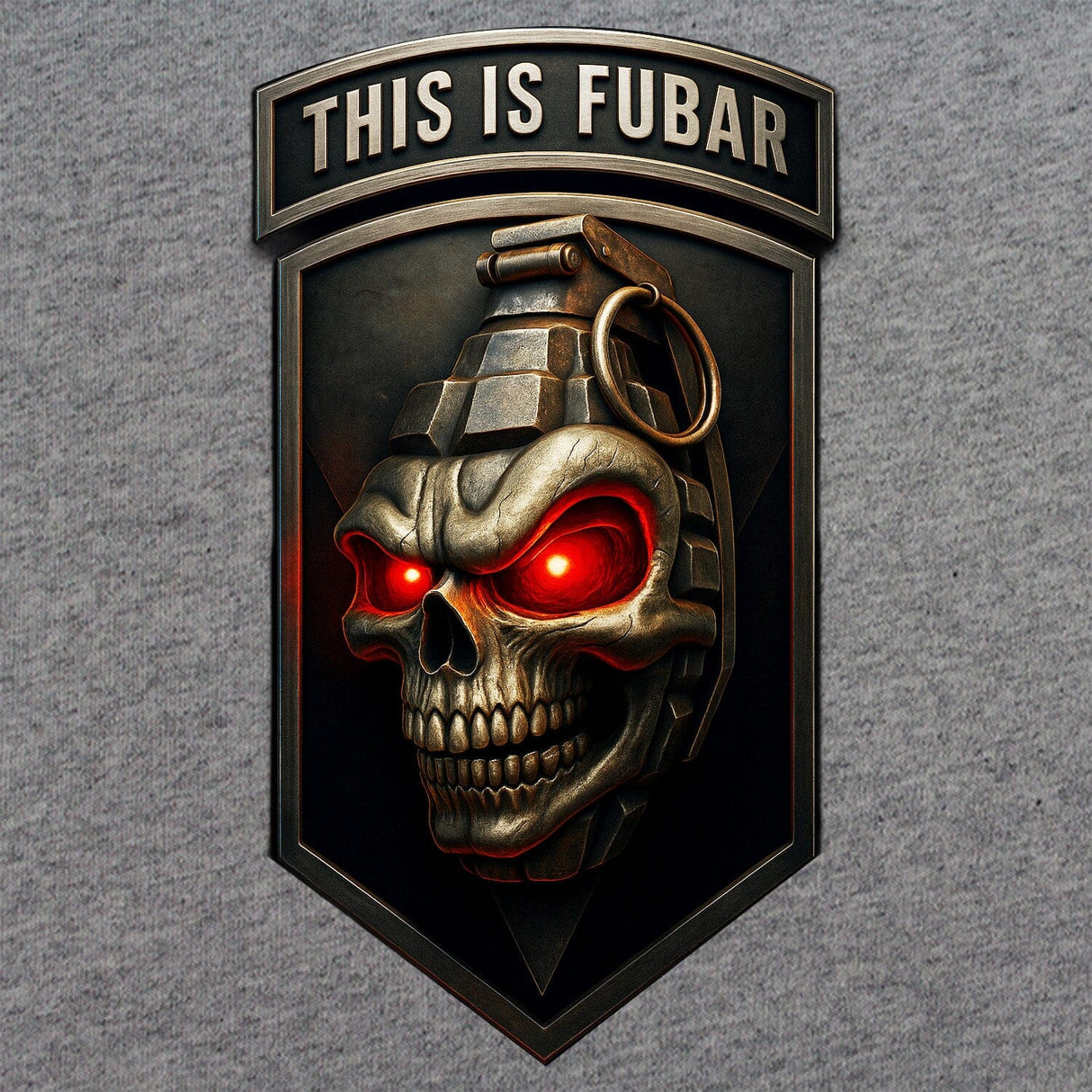 This is FUBAR Skull Grenade T-Shirt Shirts