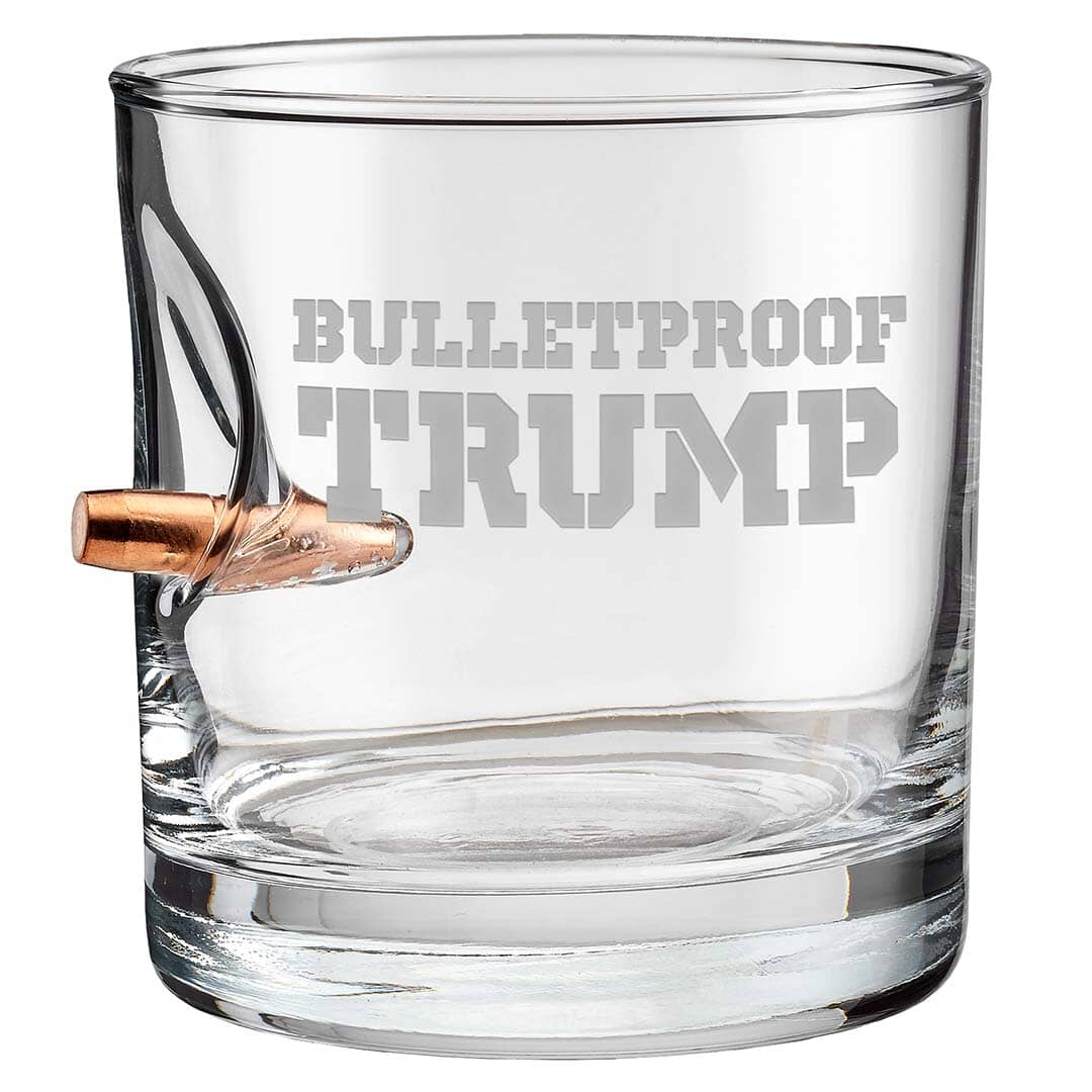 Trump Whiskey Glass Handmade Glass 308-Rocks-Bulletproof-Trump