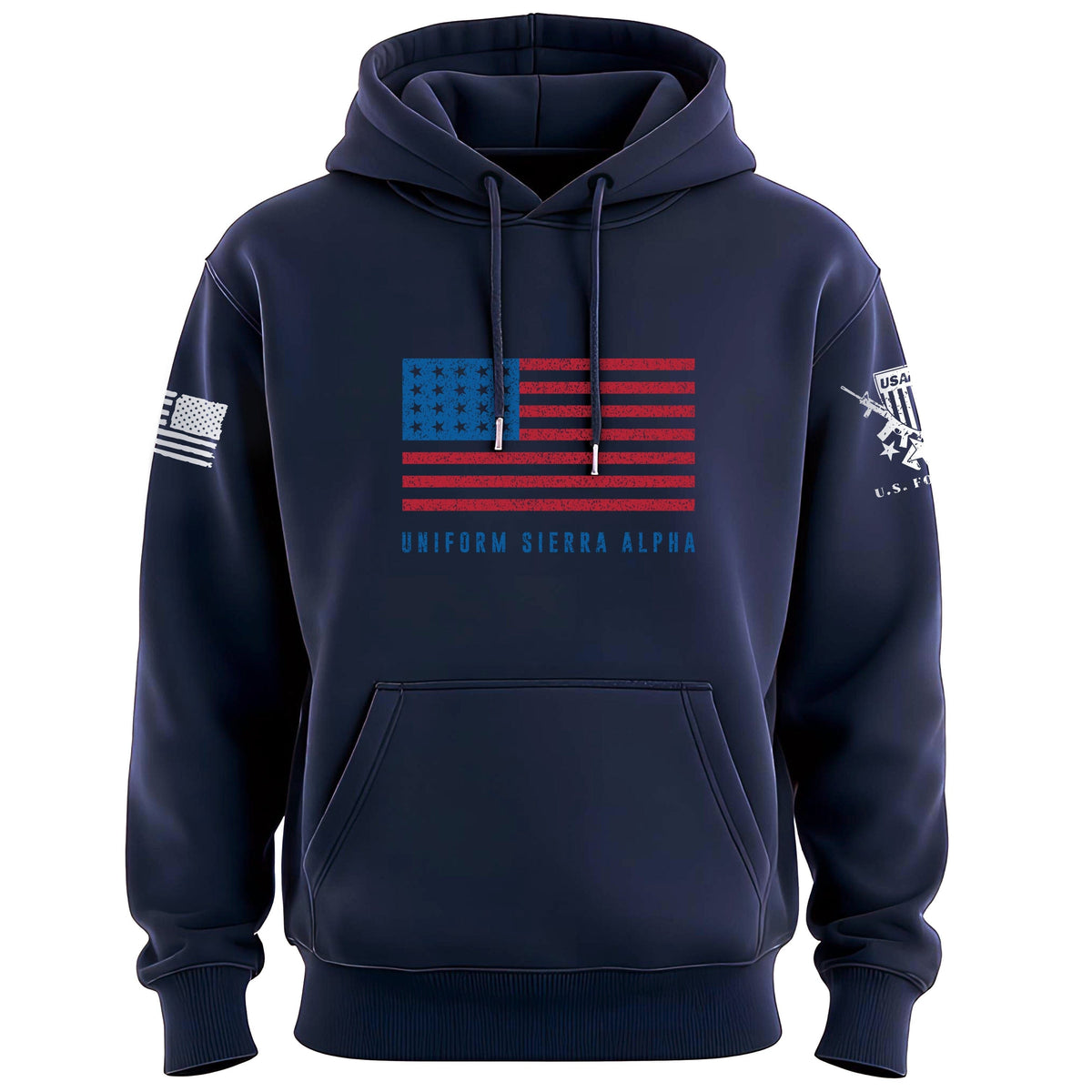 Uniform Sierra Alpha Bottom Hoodie Hoodies 100363-S-NAVY