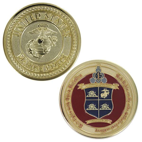 1-3/4" 3rd Battalion 11 Marines Coin Challenge Coins