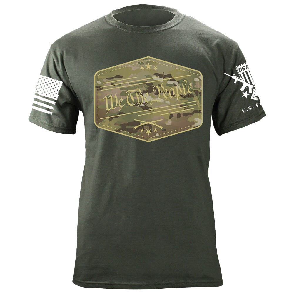 We The People Badge Multicam T-Shirt Shirts 87099-S-MG