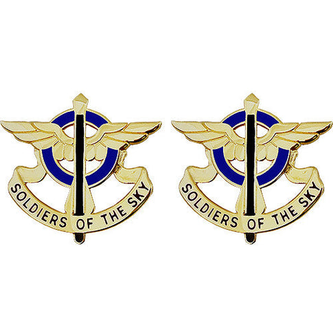 10th Aviation Regiment Unit Crest (Soldiers of the Sky) - Sold in Pairs