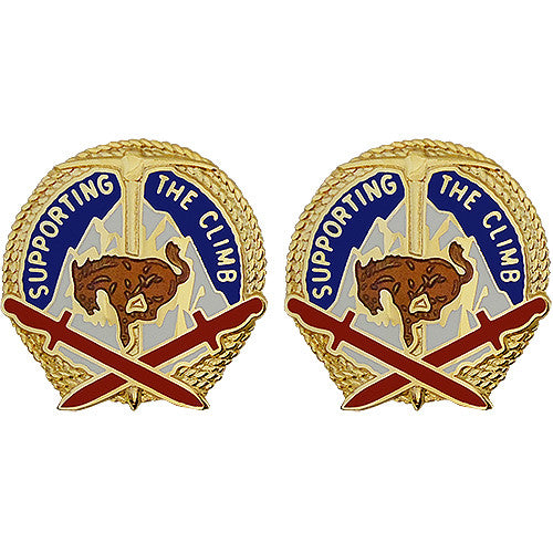 10th Sustainment Brigade Unit Crest (Supporting the Climb) Army Unit Crests