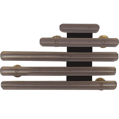 Staggered-Right 1/8-Inch Spaced Center Top 12 Ribbon Mount Ribbon and Medal Mounts