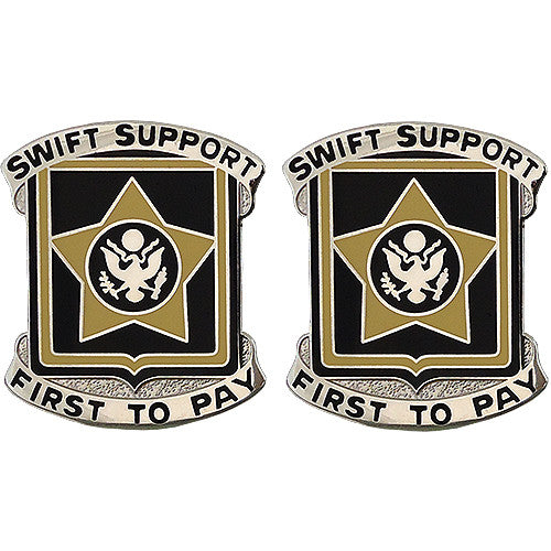 15th Finance Battalion Unit Crest (Swift Support First To Pay) Army Unit Crests